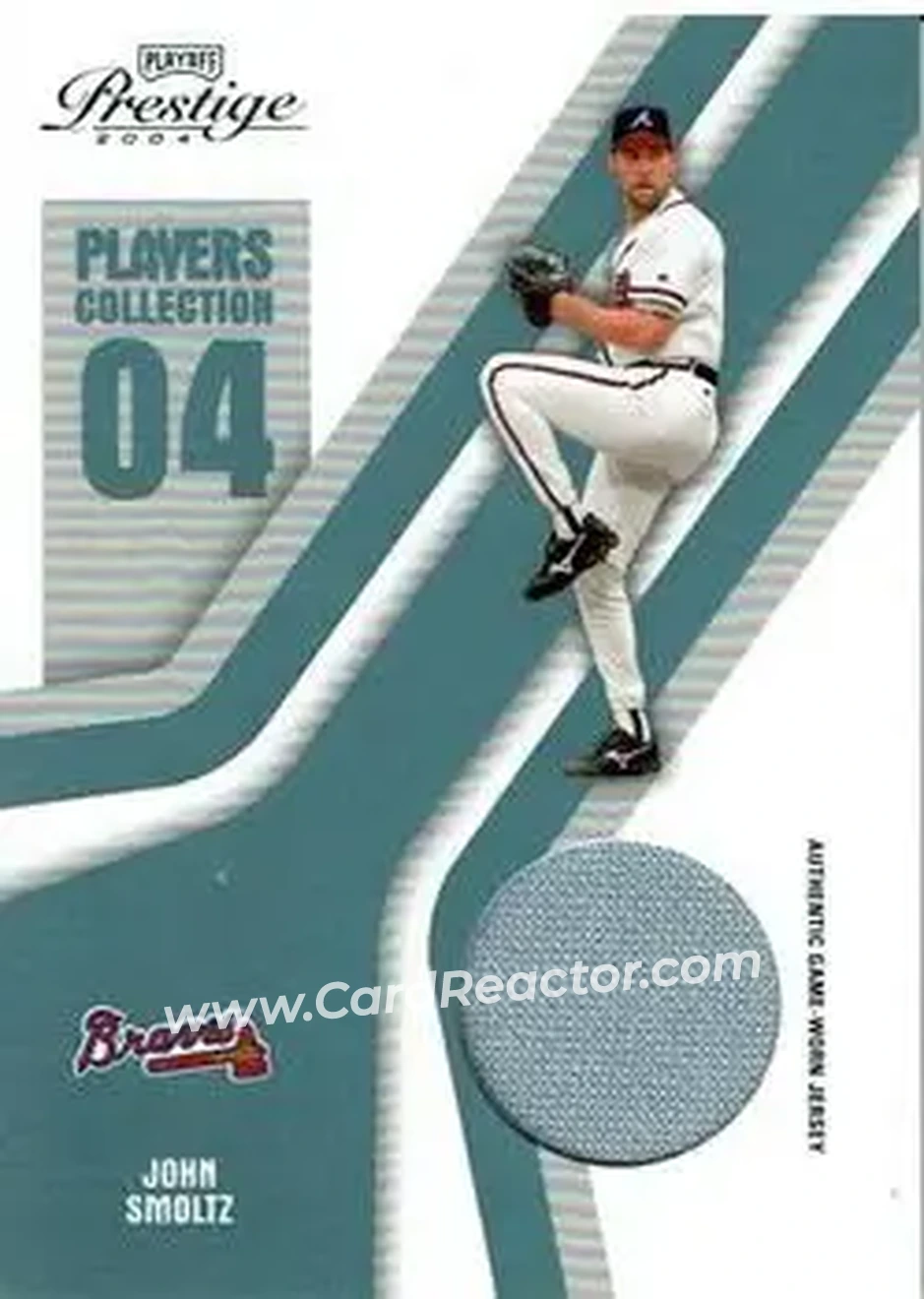 2004 Playoff Prestige - Players Collection Jersey Platinum #PC-43 - John Smoltz - Atlanta Braves - Front