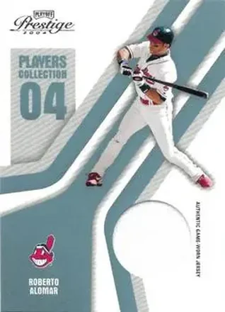 2004 Playoff Prestige - Players Collection Jersey Platinum #PC-77 - Roberto Alomar - Cleveland Indians