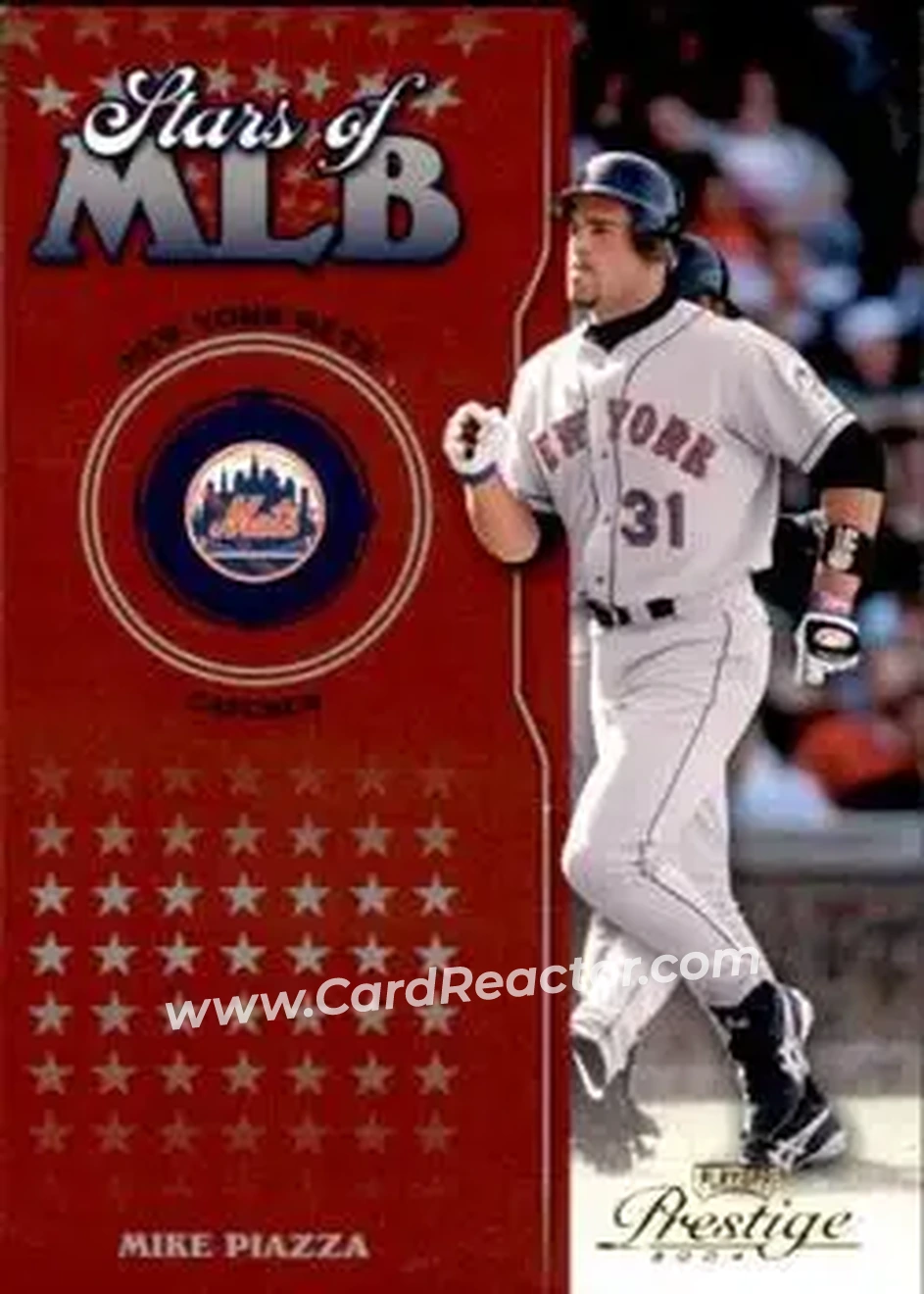 2004 Playoff Prestige - Stars of MLB #MLB-3 - Mike Piazza - New York Mets - Front