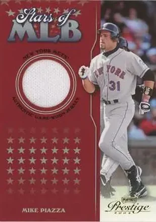 2004 Playoff Prestige - Stars of MLB Jersey #MLB-3 - Mike Piazza - New York Mets