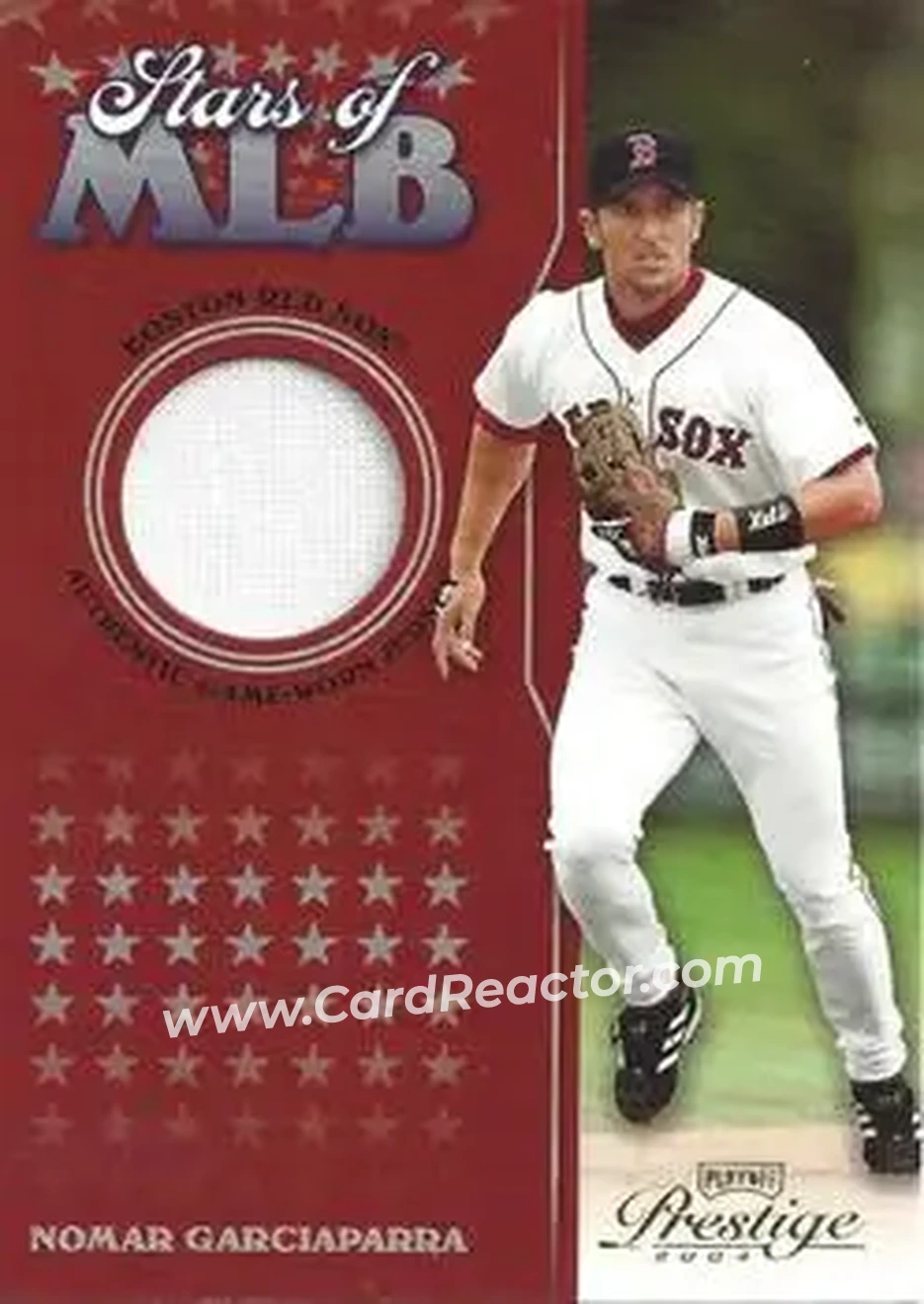 2004 Playoff Prestige - Stars of MLB Jersey #MLB-6 - Nomar Garciaparra - Boston Red Sox - Front