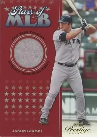 2004 Playoff Prestige - Stars of MLB Jersey #MLB-13 - Jason Giambi - New York Yankees