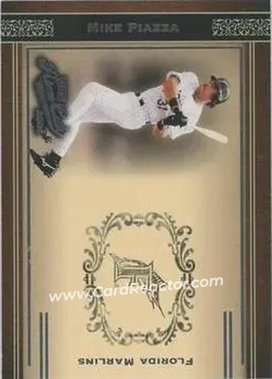 2004 Playoff Prime Cuts #41 - Mike Piazza - Florida Marlins - Front