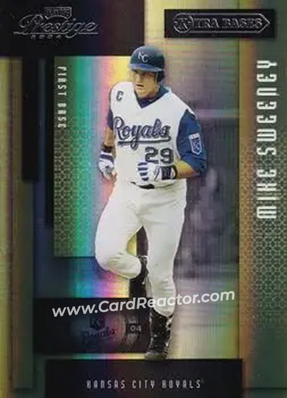 2004 Playoff Prestige - Xtra Bases Black #92 - Mike Sweeney - Kansas City Royals - Front