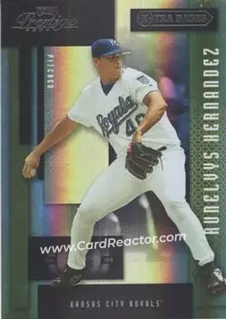 2004 Playoff Prestige - Xtra Bases Black #93 - Runelvys Hernandez - Kansas City Royals - Front