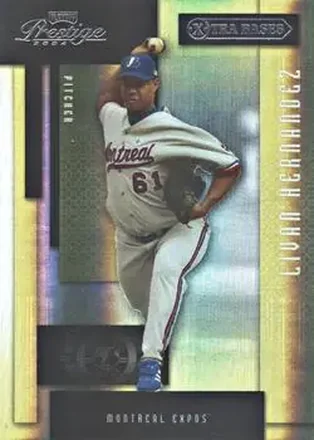 2004 Playoff Prestige - Xtra Bases Black #113 - Livan Hernandez - Montreal Expos