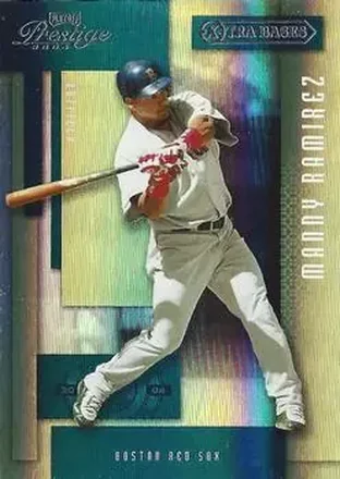 2004 Playoff Prestige - Xtra Bases Green #33 - Manny Ramirez - Boston Red Sox