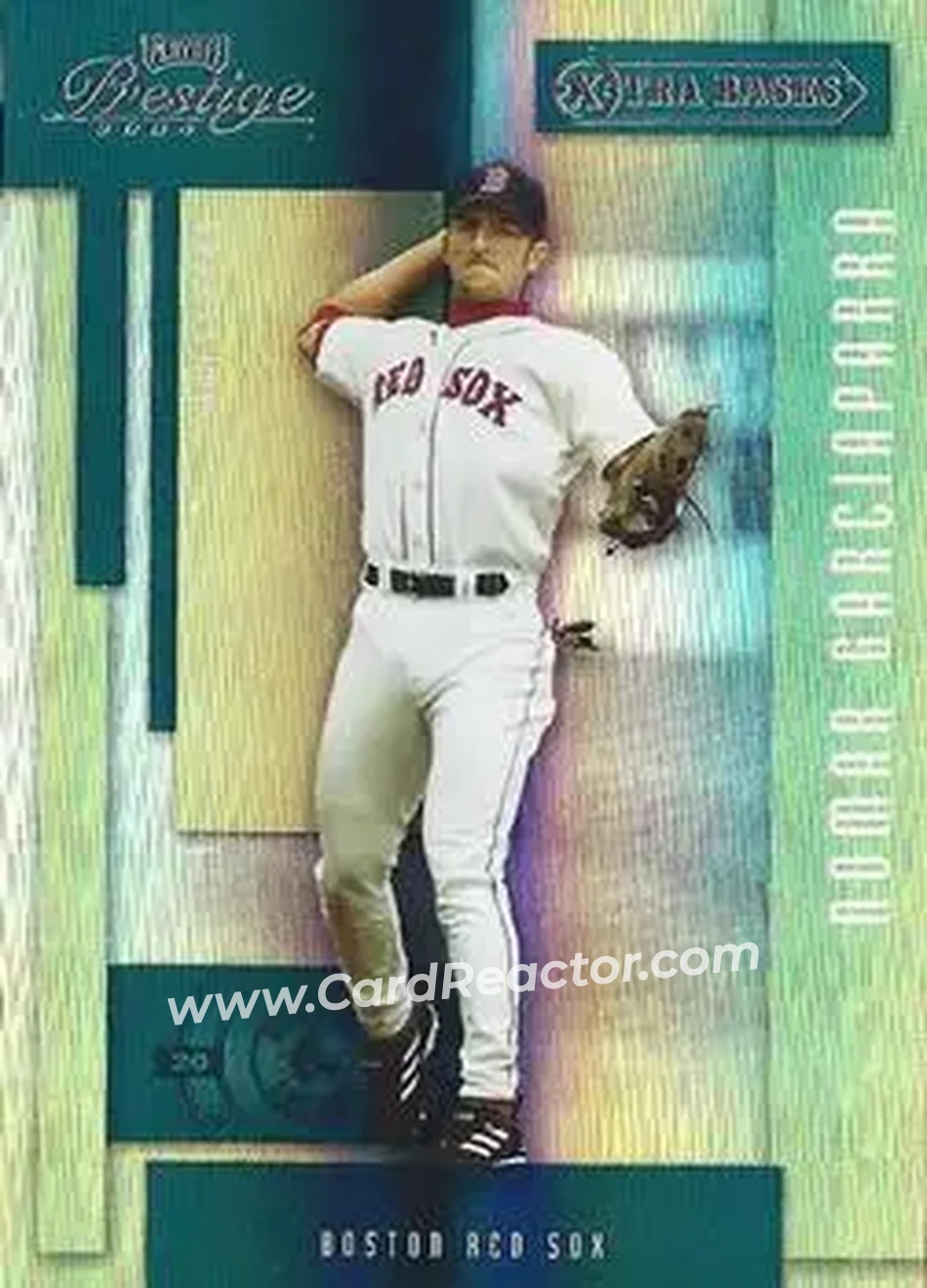 2004 Playoff Prestige - Xtra Bases Green #34 - Nomar Garciaparra - Boston Red Sox - Front