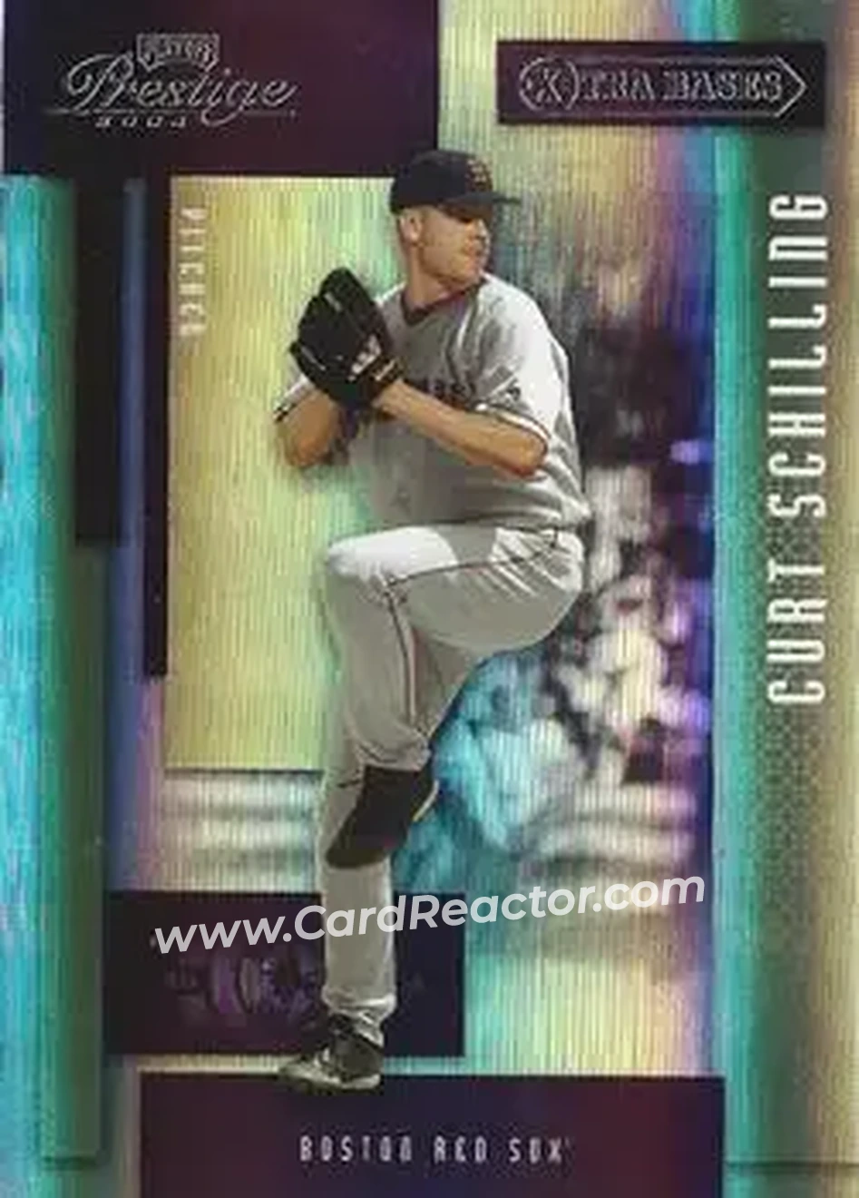 2004 Playoff Prestige - Xtra Bases Purple #9 - Curt Schilling - Boston Red Sox - Front