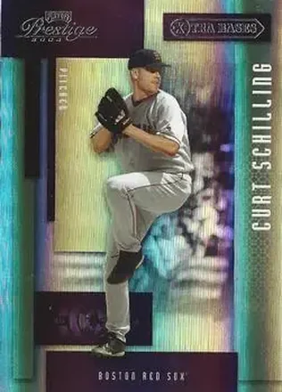 2004 Playoff Prestige - Xtra Bases Purple #9 - Curt Schilling - Boston Red Sox