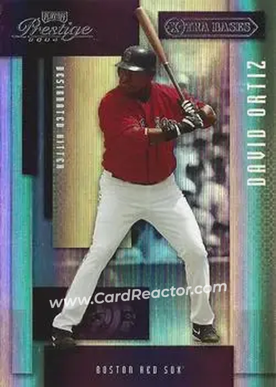 2004 Playoff Prestige - Xtra Bases Purple #30 - David Ortiz - Boston Red Sox - Front