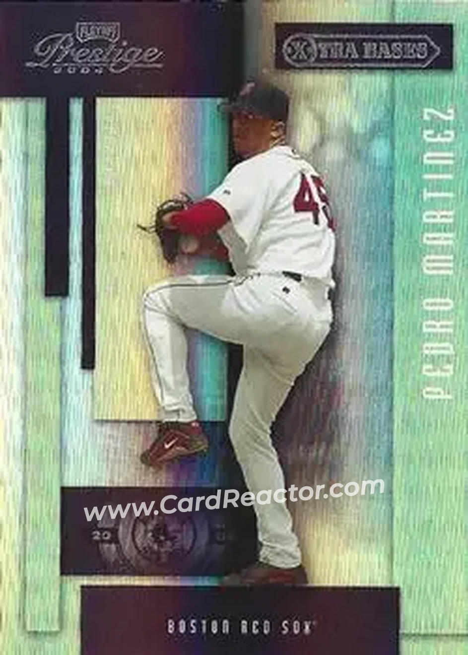 2004 Playoff Prestige - Xtra Bases Purple #35 - Pedro Martinez - Boston Red Sox - Front