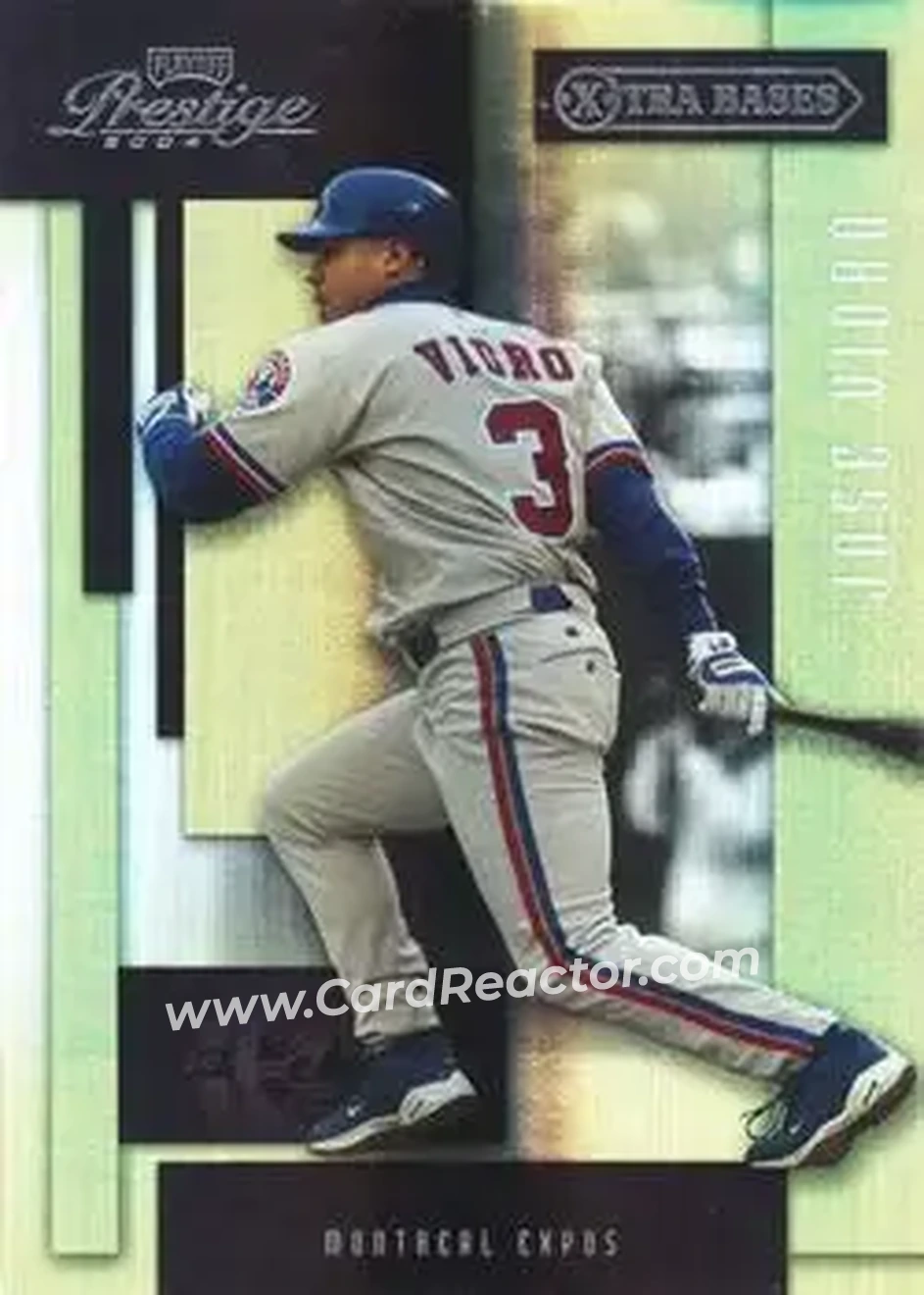 2004 Playoff Prestige - Xtra Bases Purple #112 - Jose Vidro - Montreal Expos - Front