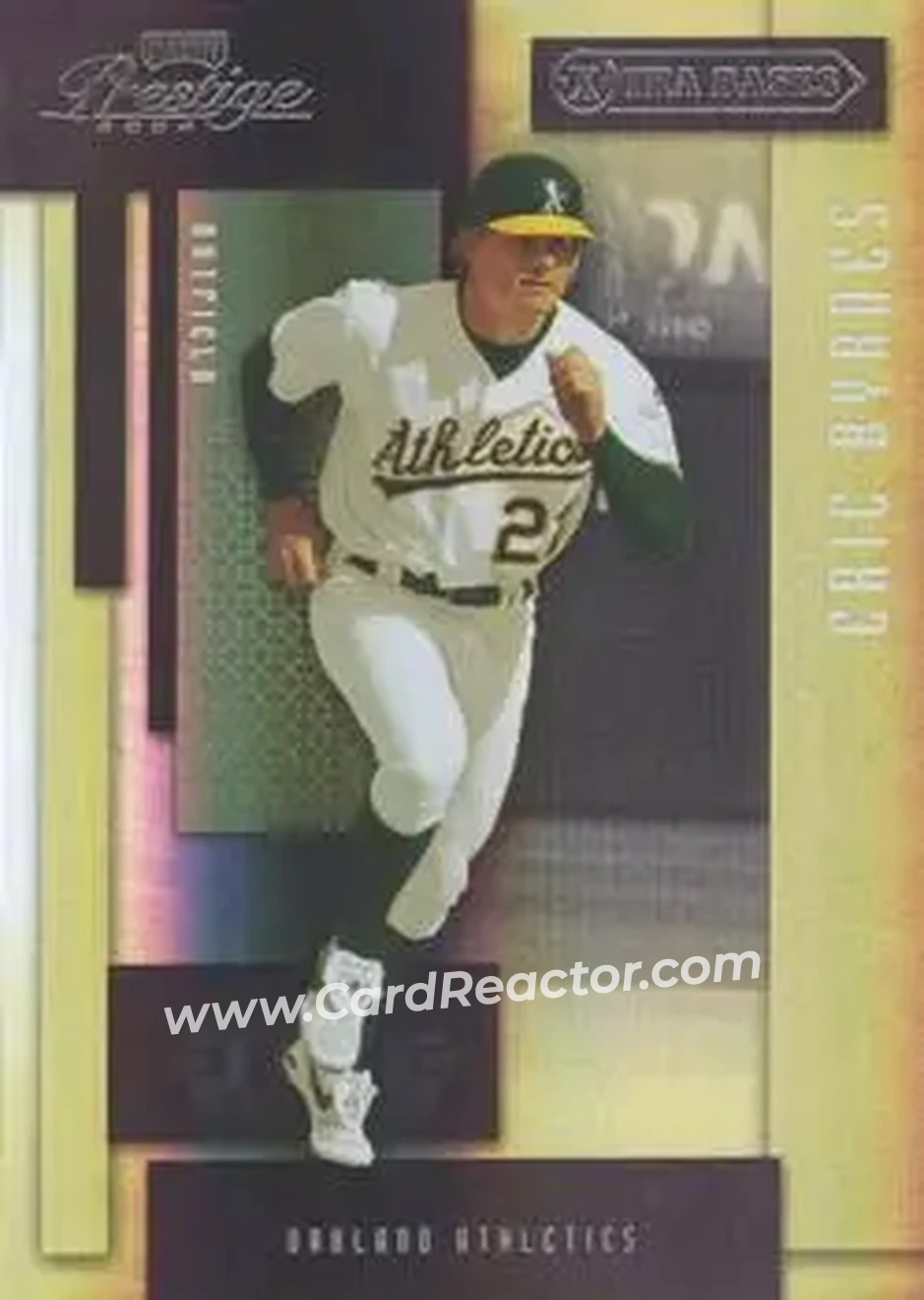 2004 Playoff Prestige - Xtra Bases Purple #133 - Eric Byrnes - Oakland Athletics - Front