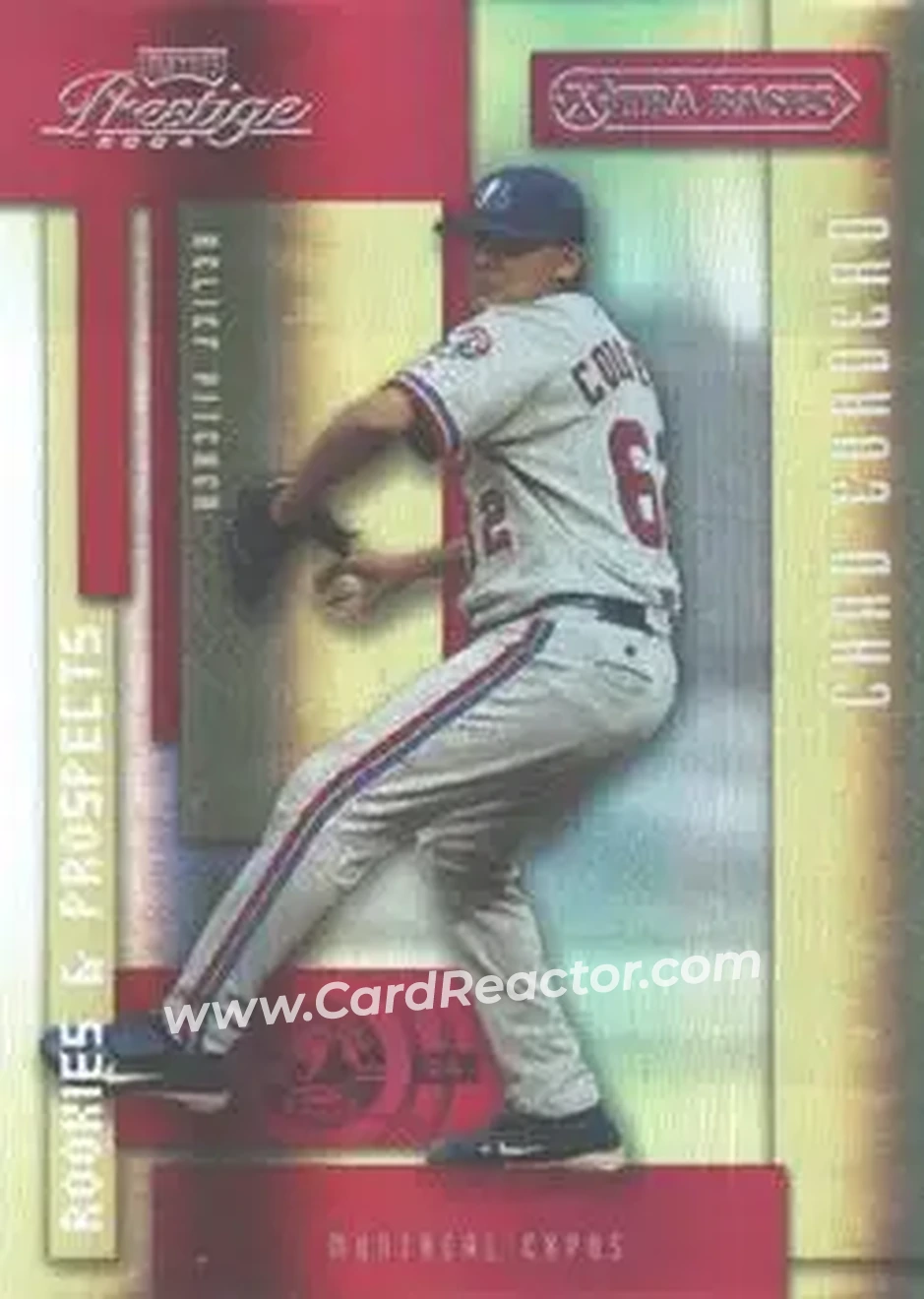 2004 Playoff Prestige - Xtra Bases Red #110 - Chad Cordero - Montreal Expos - Front