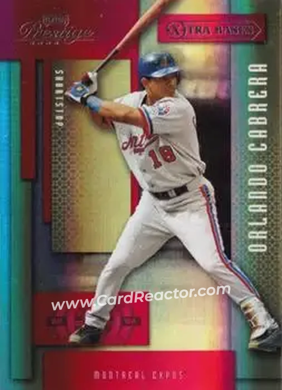 2004 Playoff Prestige - Xtra Bases Red #114 - Orlando Cabrera - Montreal Expos - Front