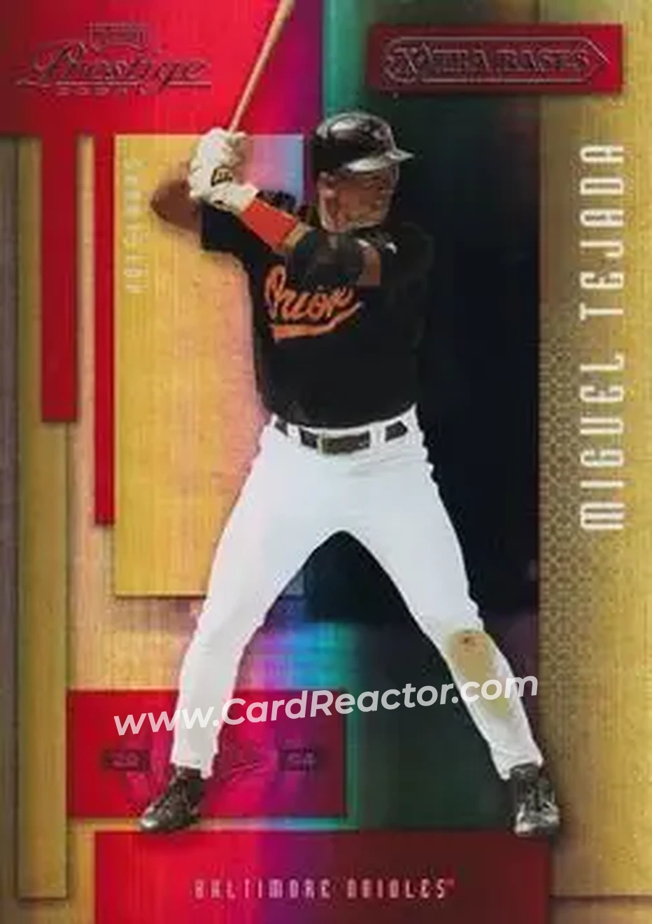 2004 Playoff Prestige - Xtra Bases Red #137 - Miguel Tejada - Baltimore Orioles - Front