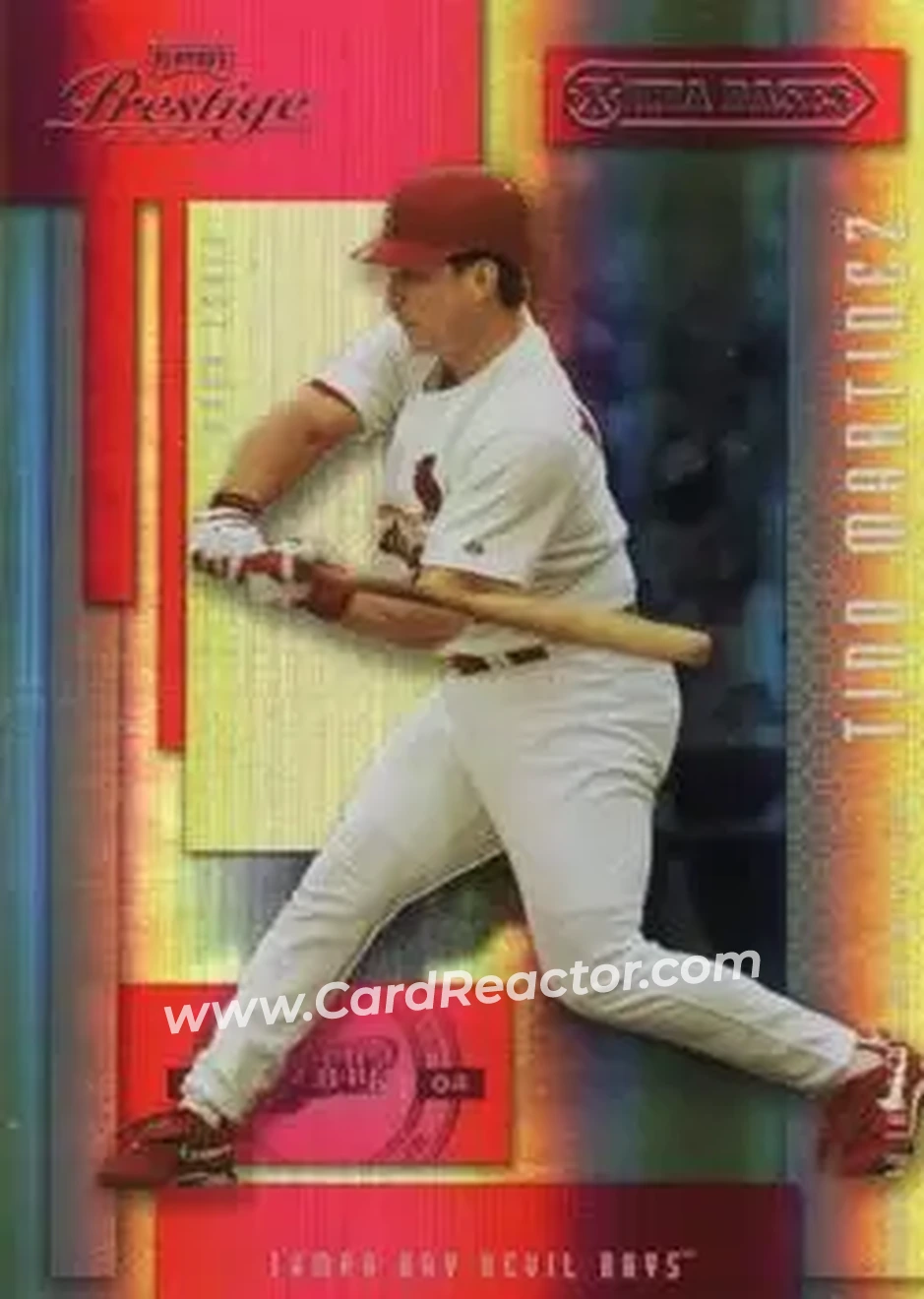 2004 Playoff Prestige - Xtra Bases Red #157 - Tino Martinez - Tampa Bay Devil Rays - Front