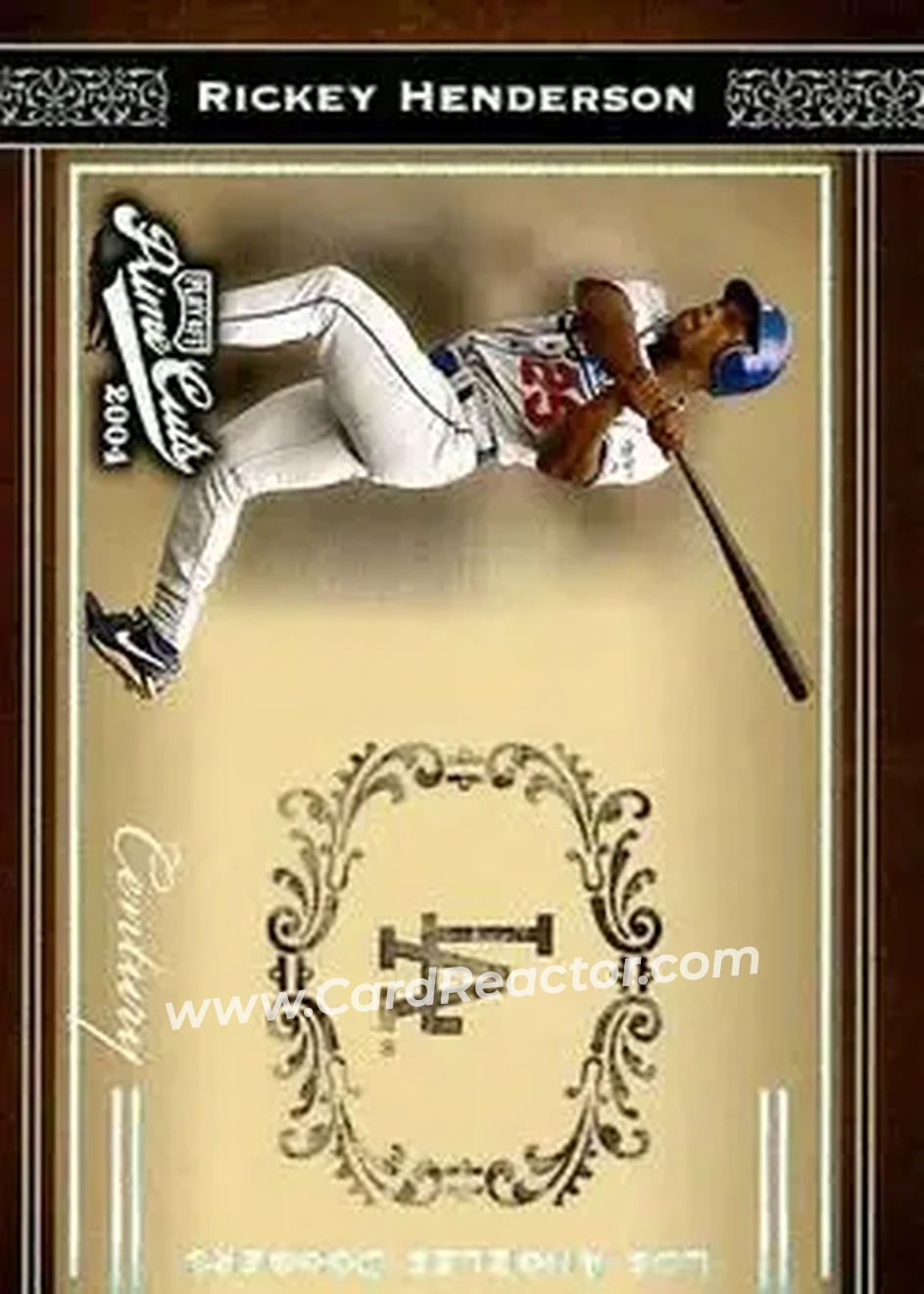 2004 Playoff Prime Cuts - Century #13 - Rickey Henderson - Los Angeles Dodgers - Front
