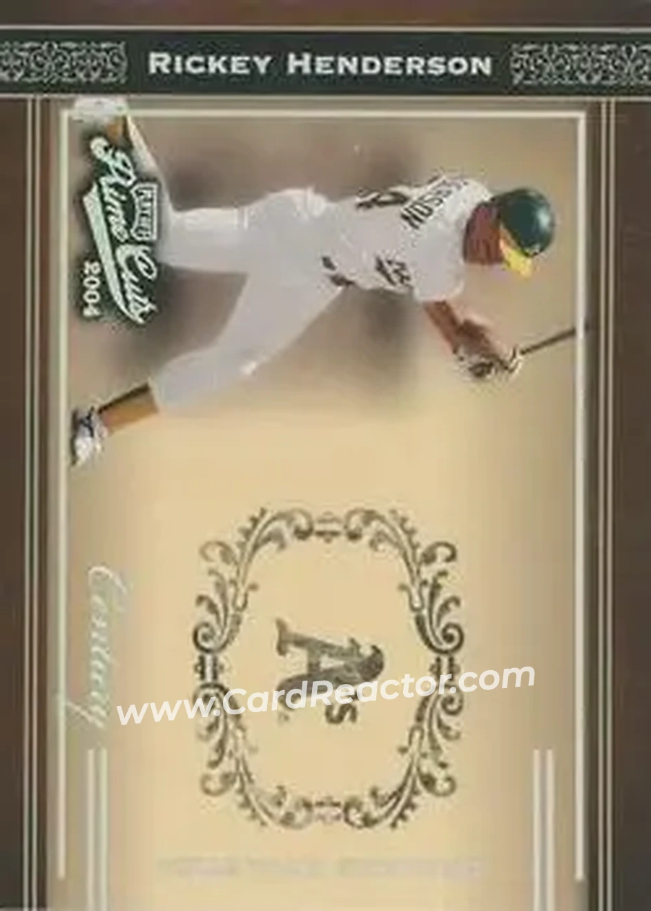 2004 Playoff Prime Cuts - Century #44 - Rickey Henderson - Oakland Athletics - Front