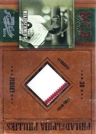 2004 Playoff Prime Cuts - MLB Icons Material #MLB-29 - Mike Schmidt - Philadelphia Phillies