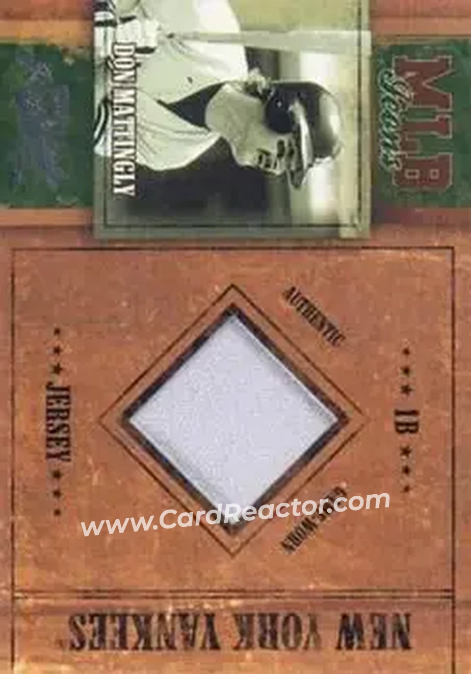 2004 Playoff Prime Cuts - MLB Icons Material #MLB-35 - Don Mattingly - New York Yankees - Front