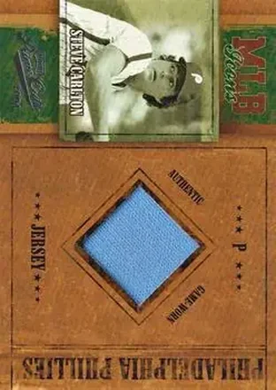 2004 Playoff Prime Cuts - MLB Icons Material #MLB-49 - Steve Carlton - Philadelphia Phillies