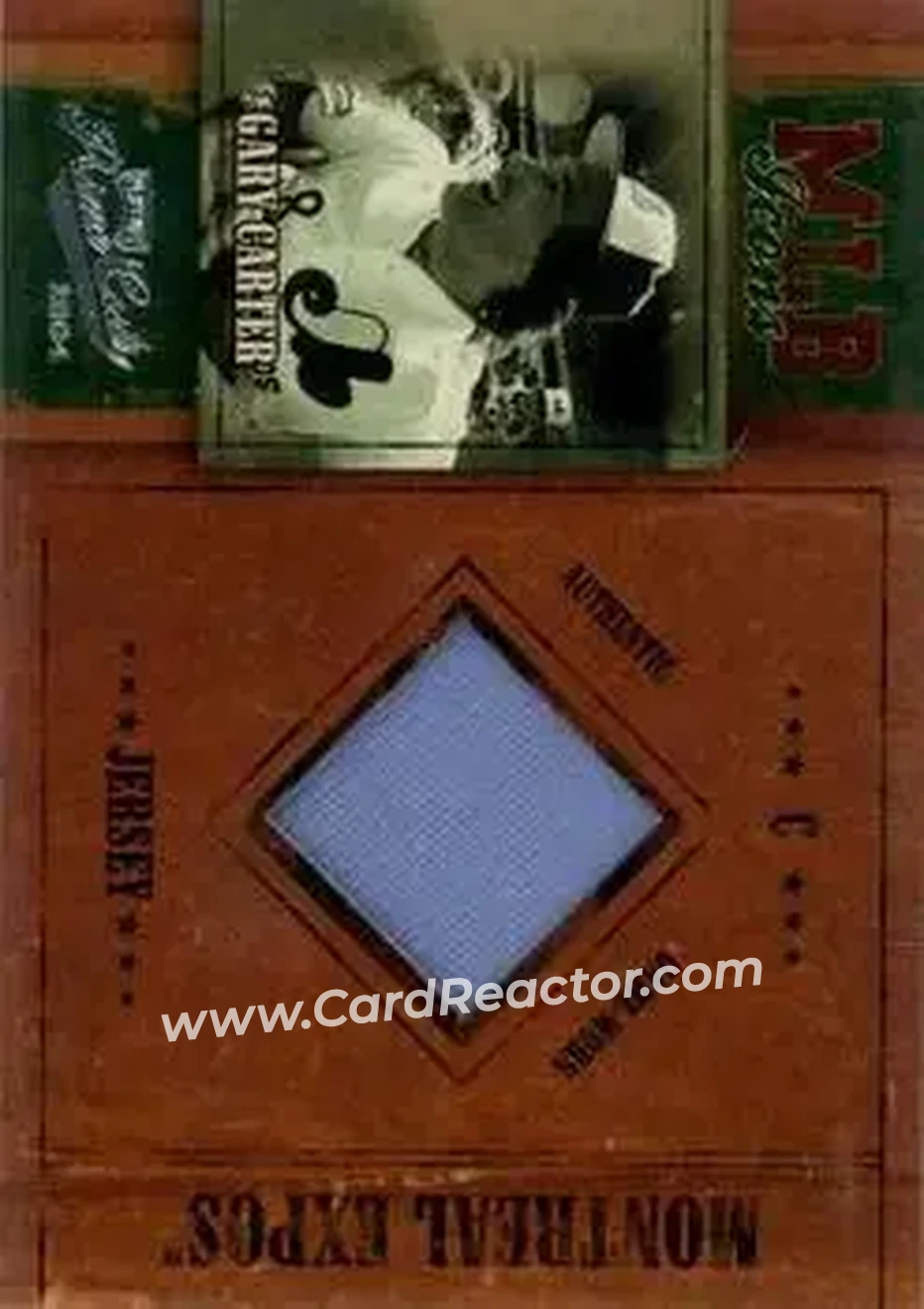 2004 Playoff Prime Cuts - MLB Icons Material #MLB-59 - Gary Carter - Montreal Expos - Front