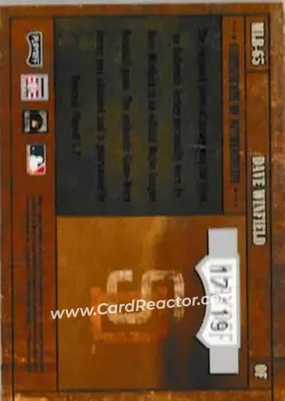 2004 Playoff Prime Cuts - MLB Icons Material #MLB-65 - Dave Winfield - San Diego Padres - Back