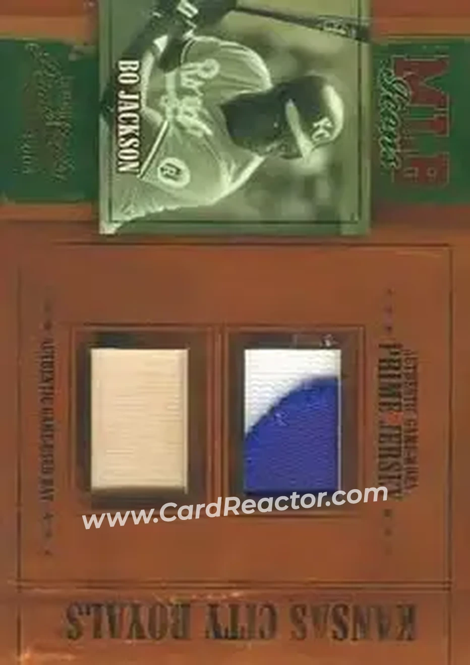 2004 Playoff Prime Cuts - MLB Icons Material Combos Prime #MLB-56 - Bo Jackson - Kansas City Royals - Front