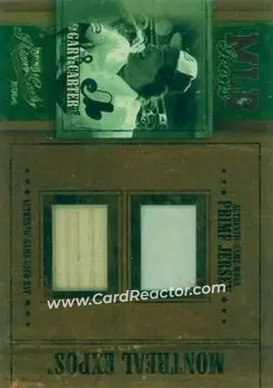 2004 Playoff Prime Cuts - MLB Icons Material Combos Prime #MLB-59 - Gary Carter - Montreal Expos - Front 2004 Playoff Prime Cuts - MLB Icons Material Combos Prime #MLB-59 - Gary Carter - Montreal Expos - Front