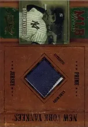 2004 Playoff Prime Cuts - MLB Icons Material Prime #MLB-38 - Dave Winfield - New York Yankees