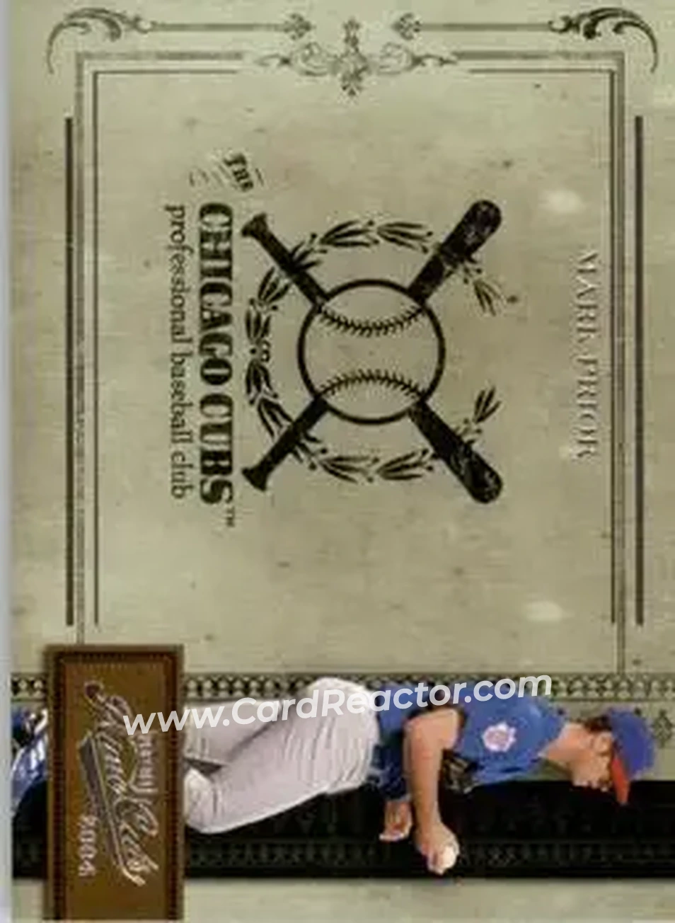 2004 Playoff Prime Cuts II #1 - Mark Prior - Chicago Cubs - Front 2004 Playoff Prime Cuts II #1 - Mark Prior - Chicago Cubs - Front