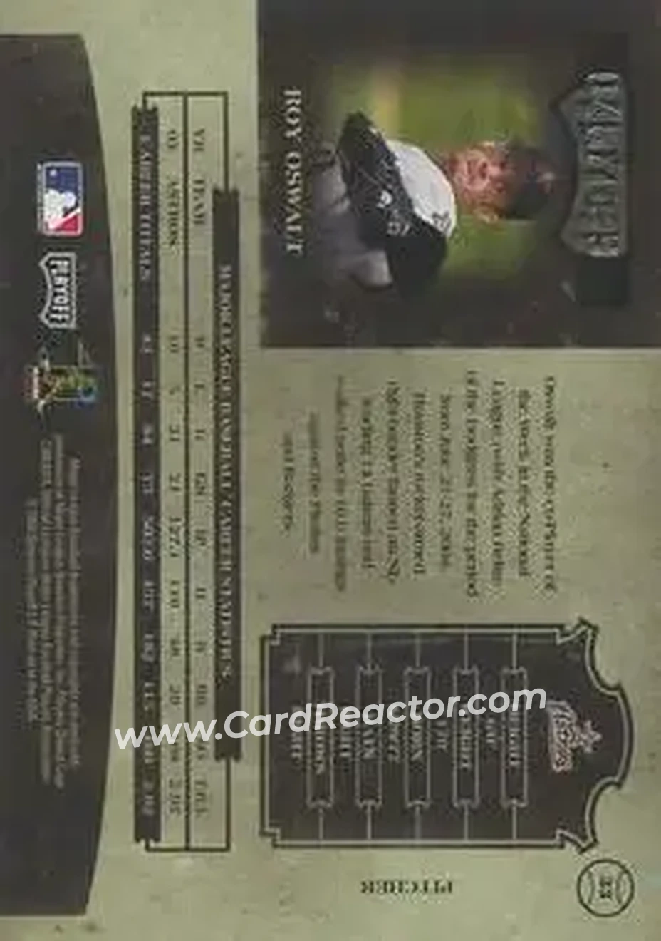2004 Playoff Prime Cuts II #33 - Roy Oswalt - Houston Astros - Back