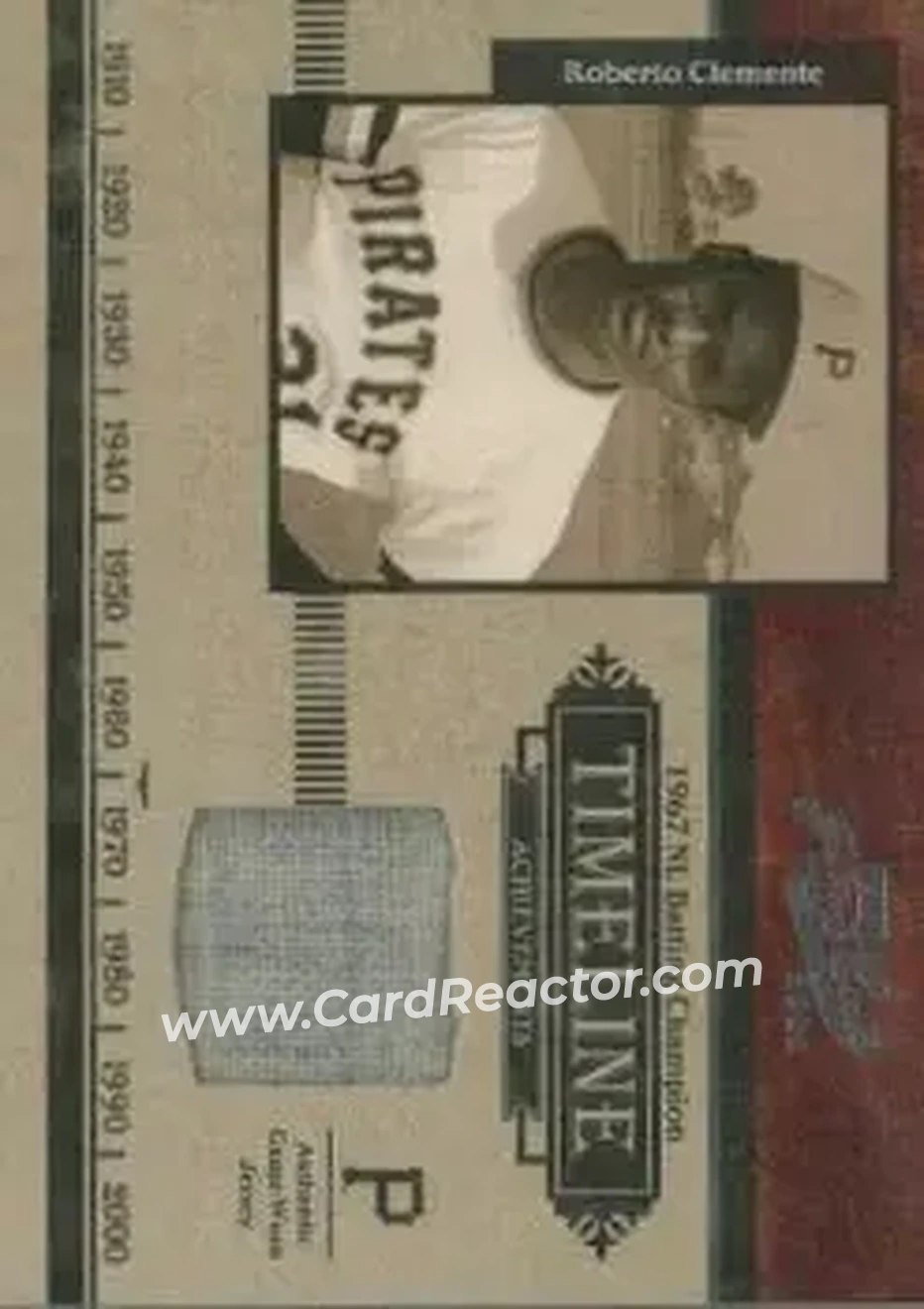 2004 Playoff Prime Cuts - Timeline Material #18 - Bob Clemente - Pittsburgh Pirates - Front