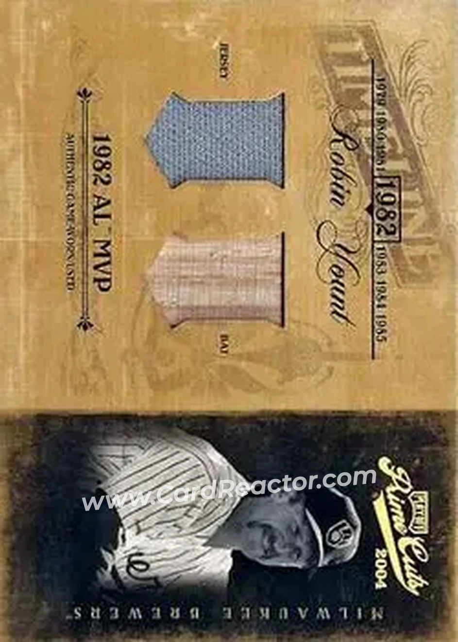 2004 Playoff Prime Cuts - Timeline Material Combos #T-21 - Robin Yount - Milwaukee Brewers - Front