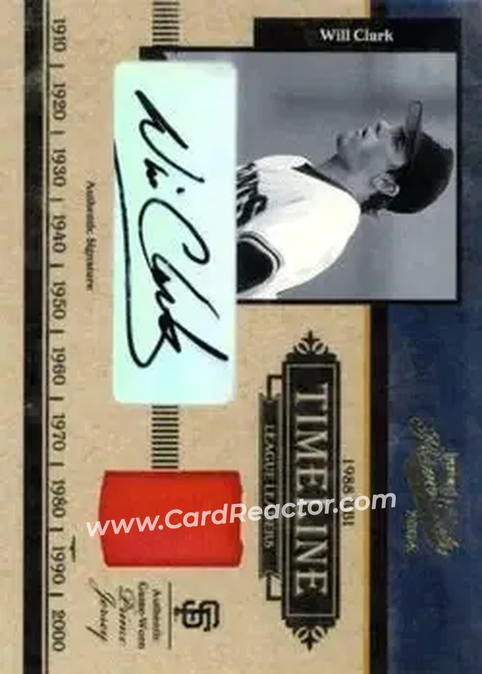 2004 Playoff Prime Cuts - Timeline Material Signature Prime #T-10 - Will Clark - San Francisco Giants - Front