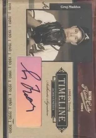 2004 Playoff Prime Cuts - Timeline Signature #19 - Greg Maddux - Atlanta Braves