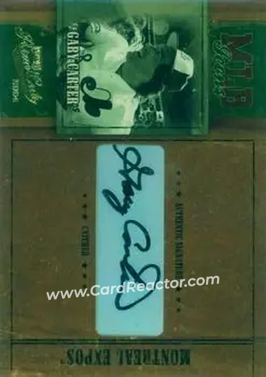 2004 Playoff Prime Cuts - MLB Icons Signature #MLB-59 - Gary Carter - Montreal Expos - Front