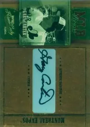 2004 Playoff Prime Cuts - MLB Icons Signature #MLB-59 - Gary Carter - Montreal Expos