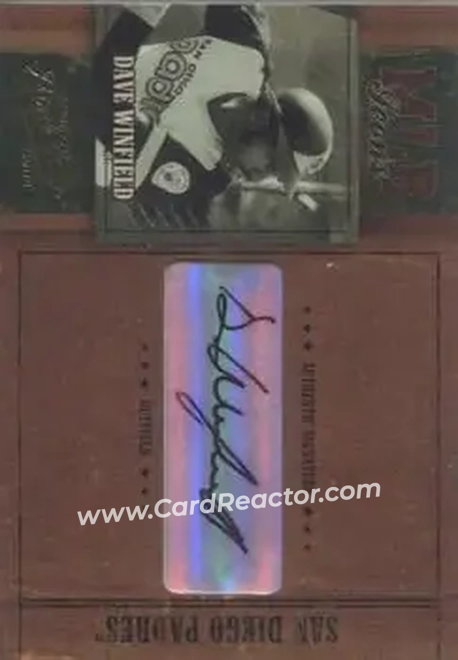 2004 Playoff Prime Cuts - MLB Icons Signature #MLB-65 - Dave Winfield - San Diego Padres - Front