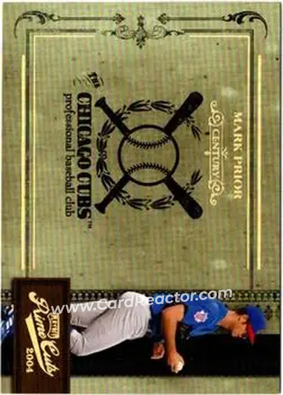 2004 Playoff Prime Cuts II - Century Gold #1 - Mark Prior - Chicago Cubs - Front