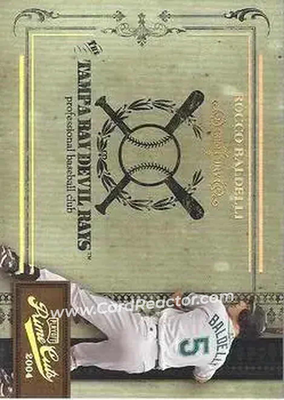 2004 Playoff Prime Cuts II - Century Gold #60 - Rocco Baldelli - Tampa Bay Devil Rays - Front