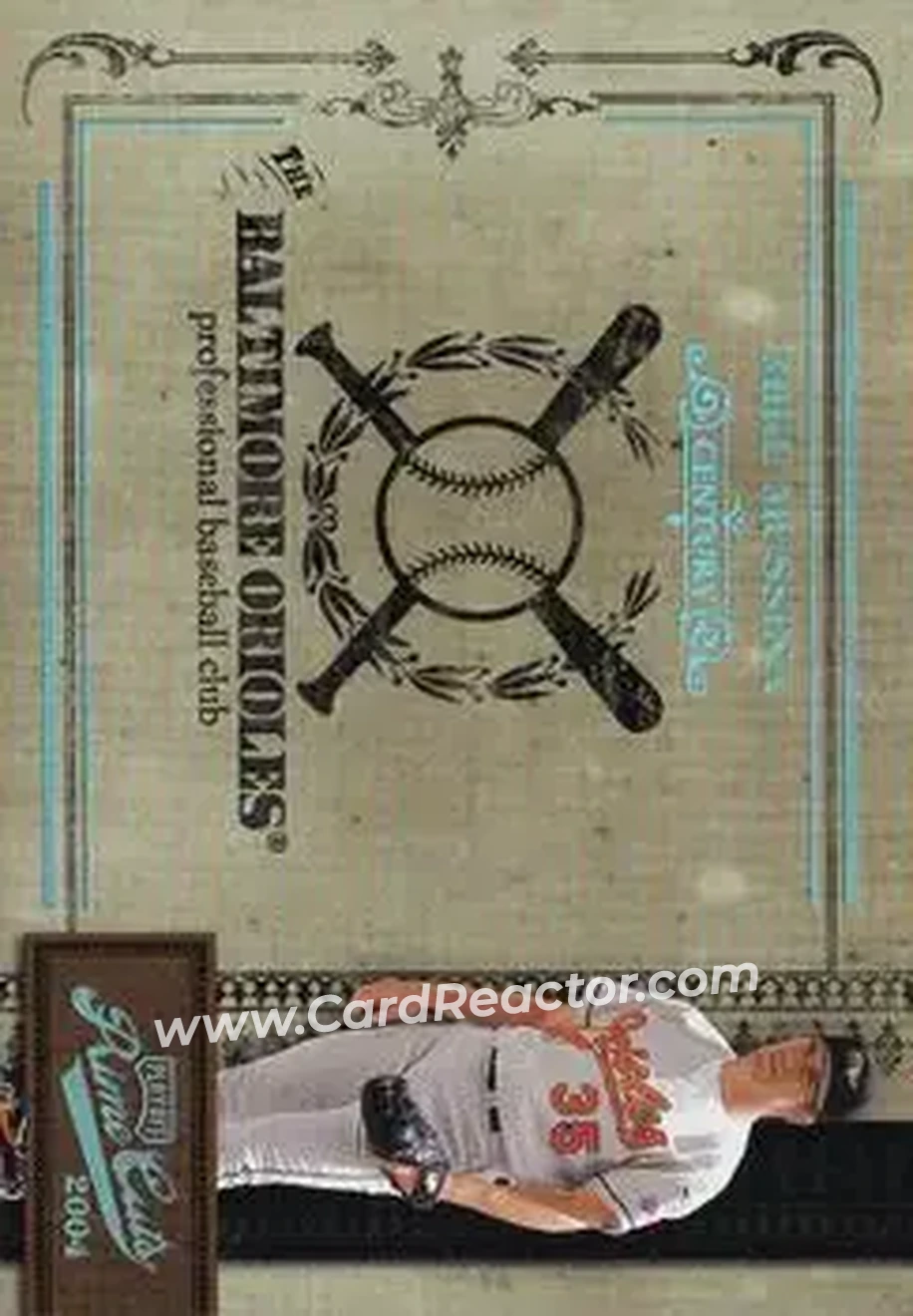 2004 Playoff Prime Cuts II - Century Platinum #87 - Mike Mussina - Baltimore Orioles - Front