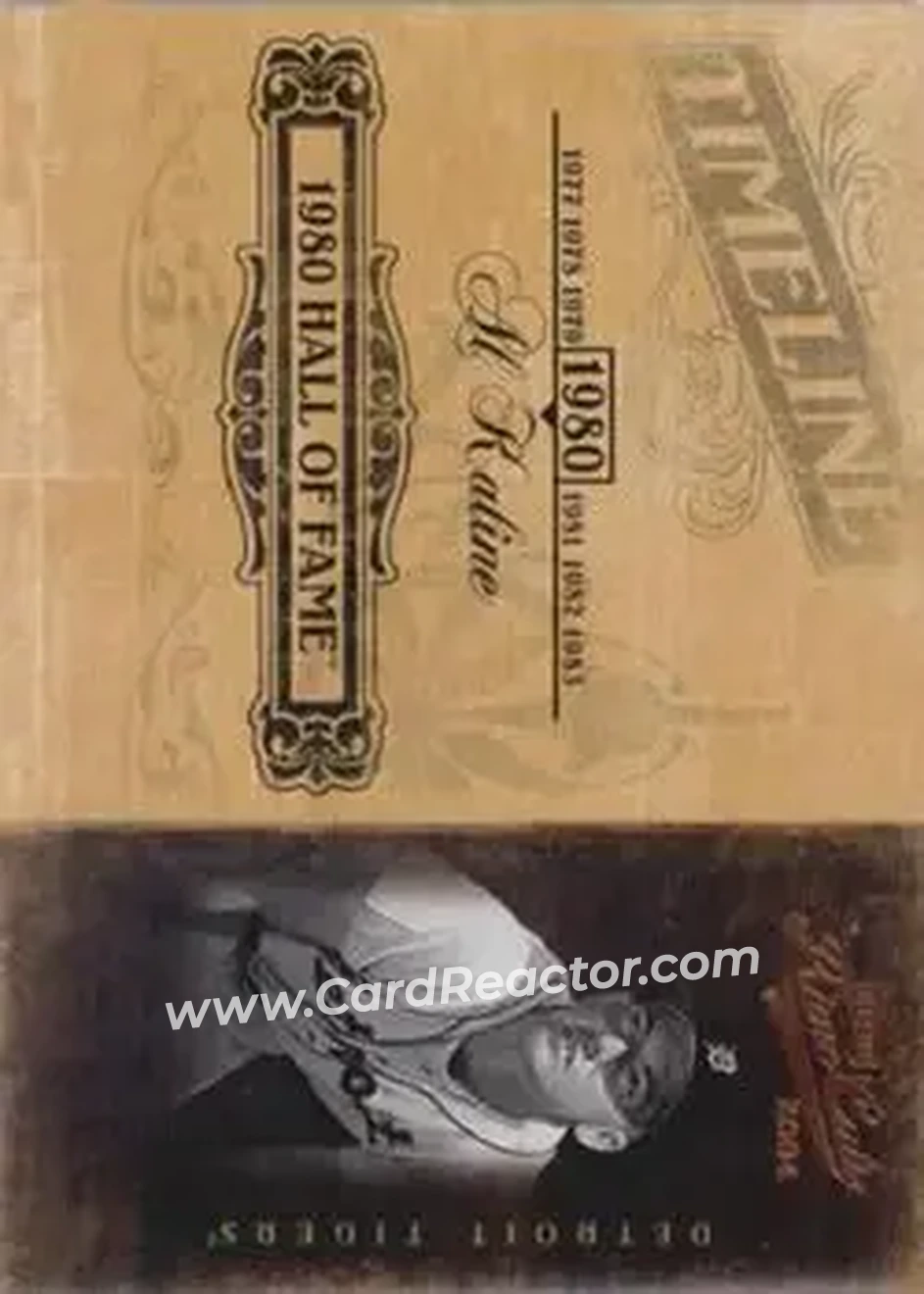 2004 Playoff Prime Cuts II - Timeline #TL-1 - Al Kaline - Detroit Tigers - Front