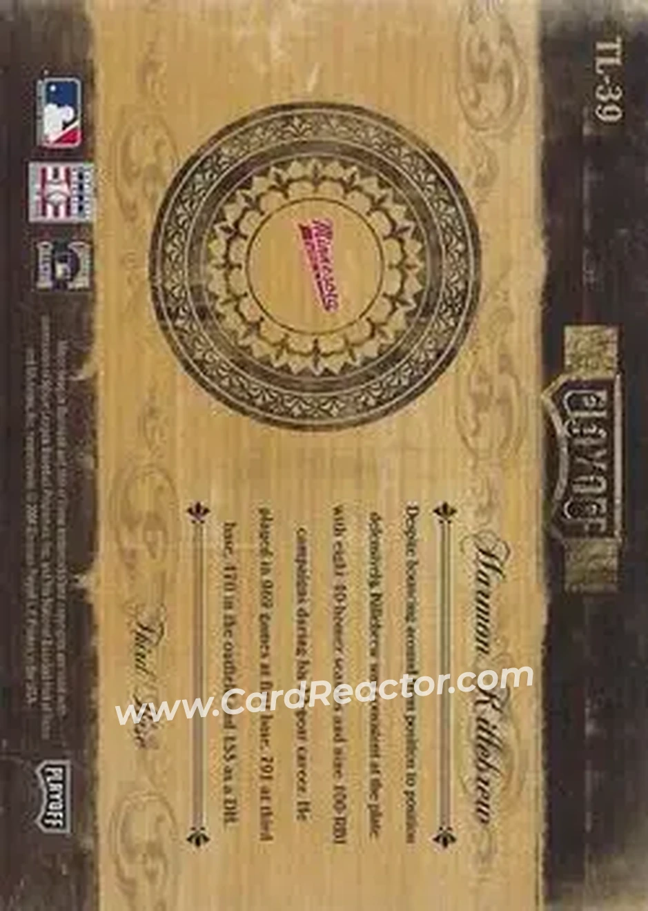 2004 Playoff Prime Cuts II - Timeline Signature Century Silver #TL-39 - Harmon Killebrew - Minnesota Twins - Back