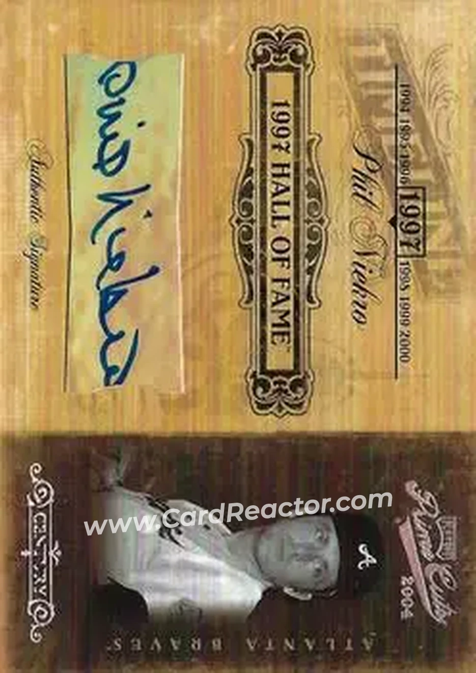 2004 Playoff Prime Cuts II - Timeline Signature Century Silver #TL-72 - Phil Niekro - Atlanta Braves - Front