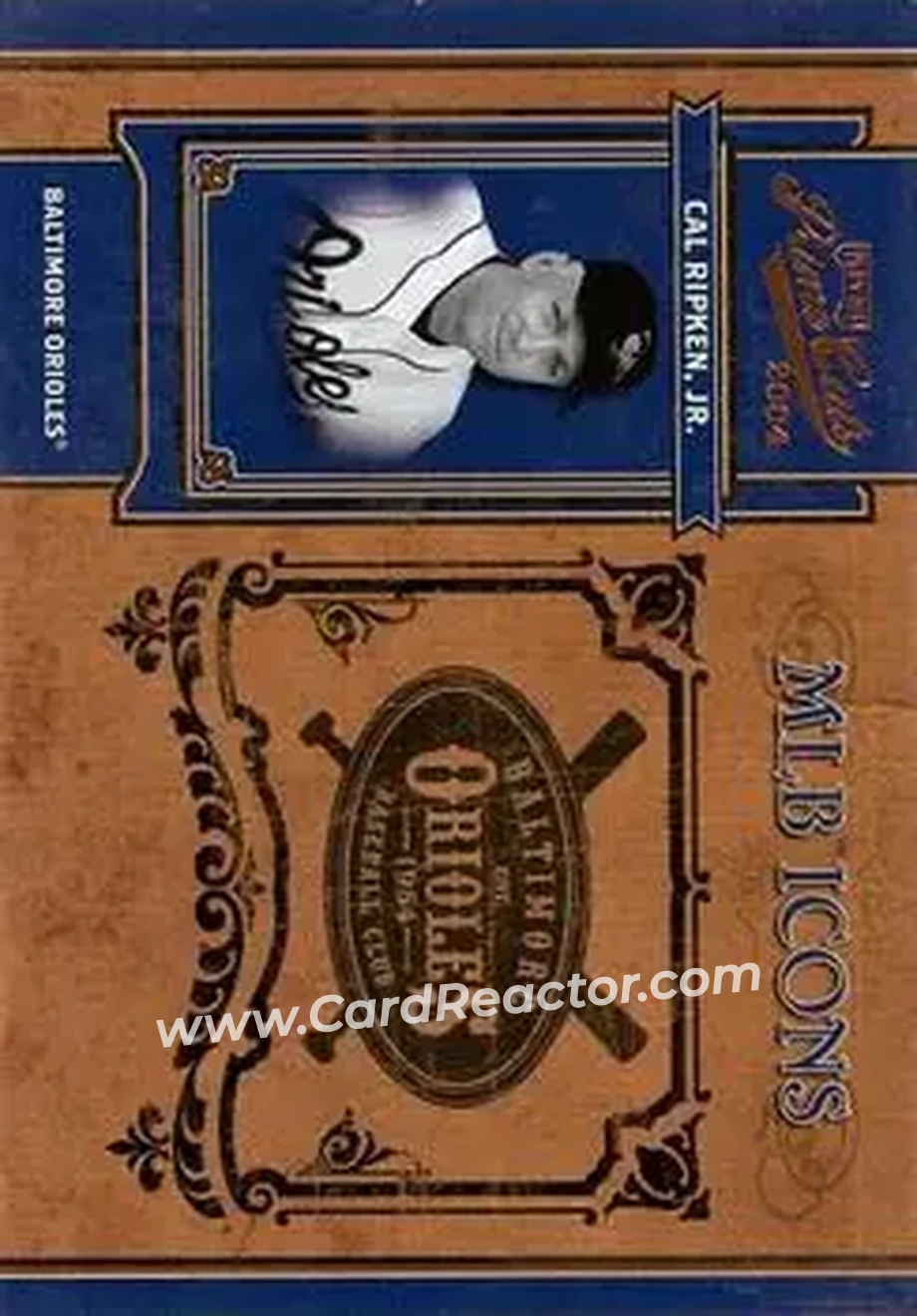2004 Playoff Prime Cuts II - MLB Icons #MLB-4 - Cal Ripken - Baltimore Orioles - Front