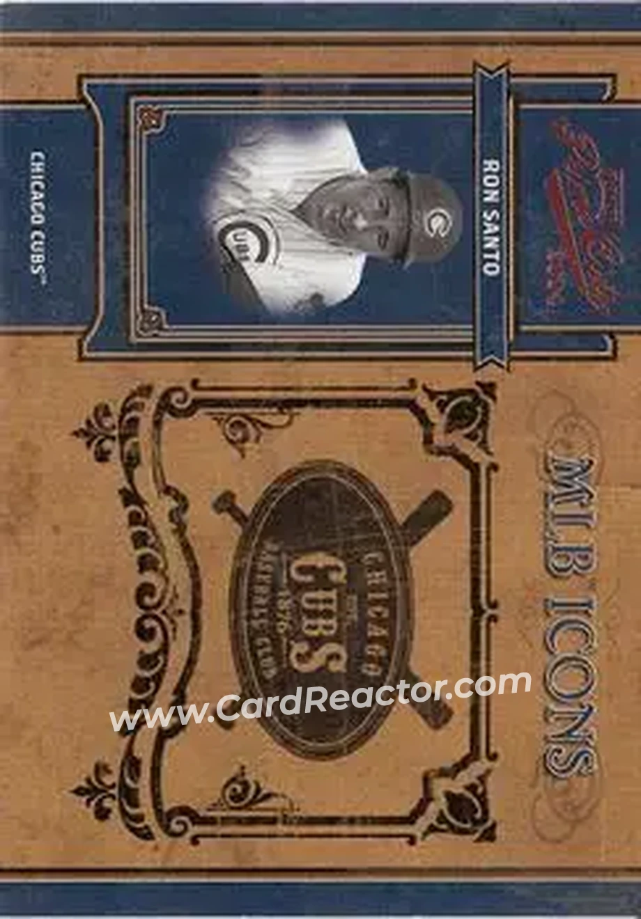 2004 Playoff Prime Cuts II - MLB Icons #MLB-28 - Ron Santo - Chicago Cubs - Front