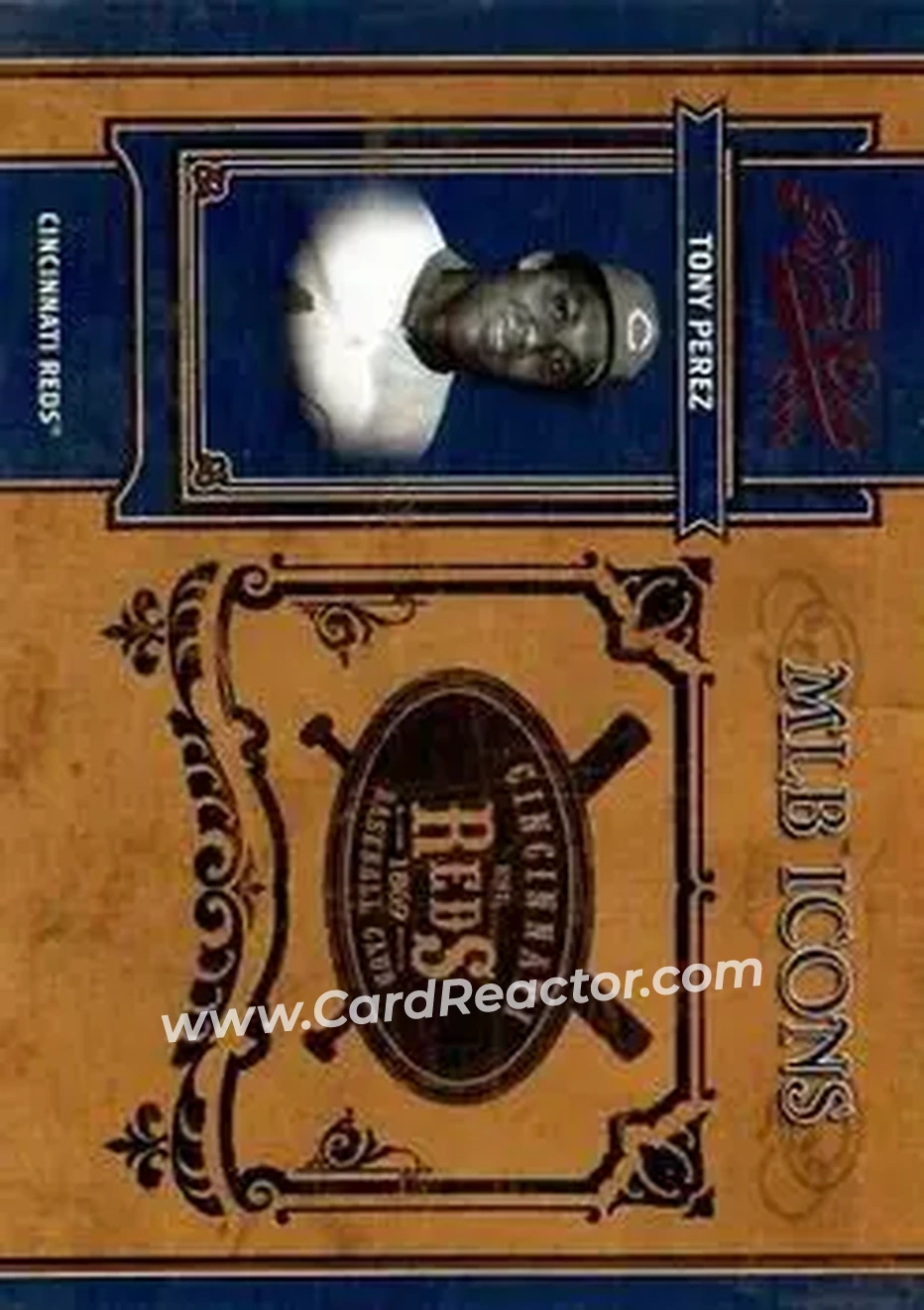 2004 Playoff Prime Cuts II - MLB Icons #MLB-34 - Tony Pérez - Cincinnati Reds - Front